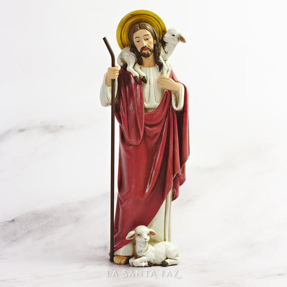 Estatuilla de Jesús, el Buen Pastor